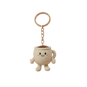 Charm Macchi llavero peluche Break café fondo blanco